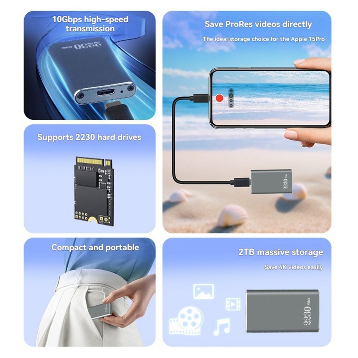 External Ssd - Caja para SSD A40I M.2 NVMe