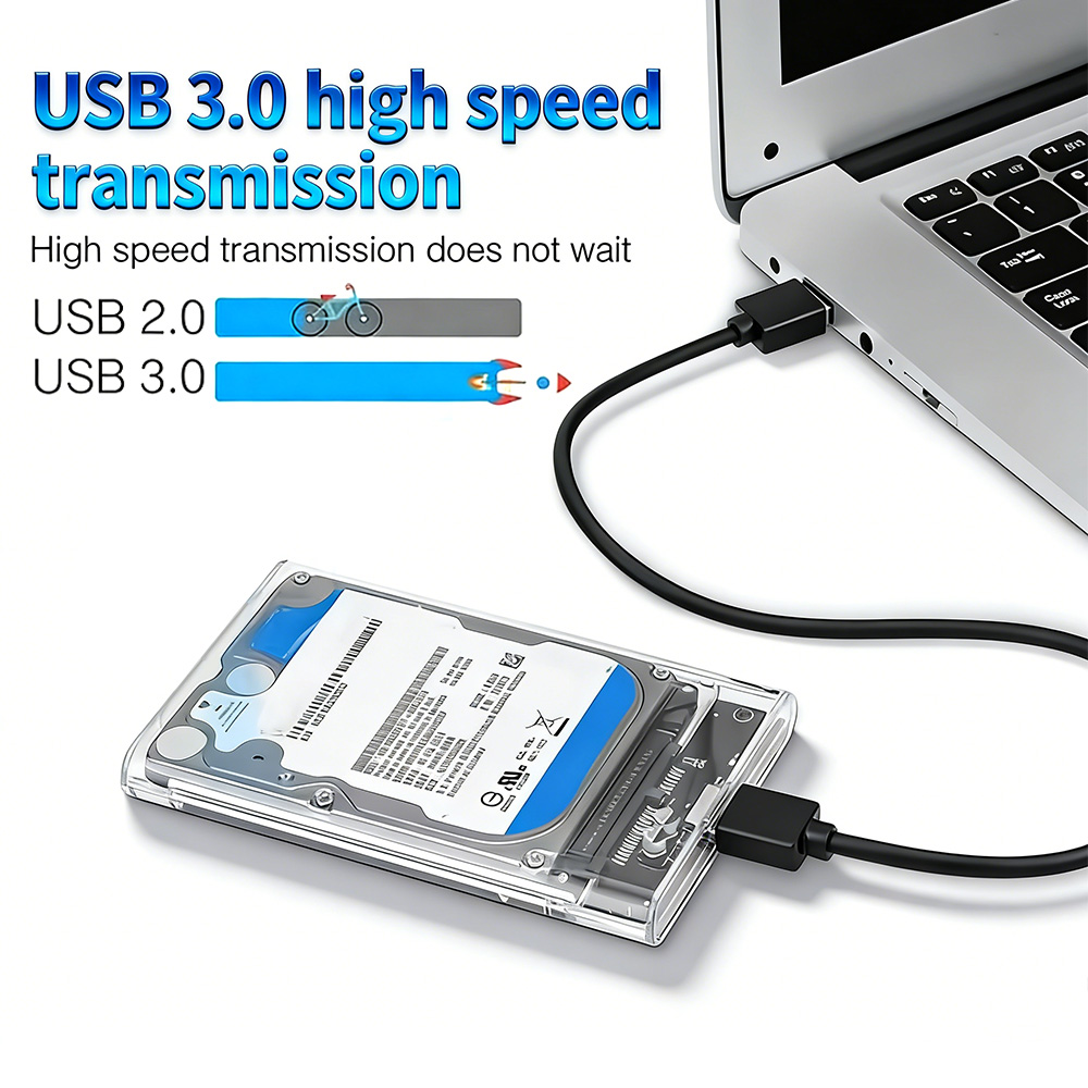 External Ssd - Carcasa transparente de 2.5 pulgadas SATA
