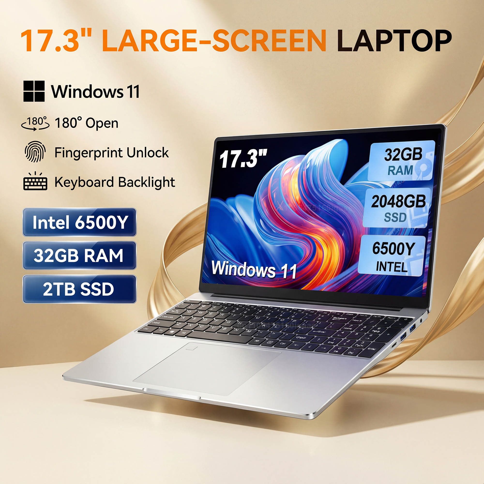 Ssd 2Tb - Portátil con Pantalla Grande de 17.3