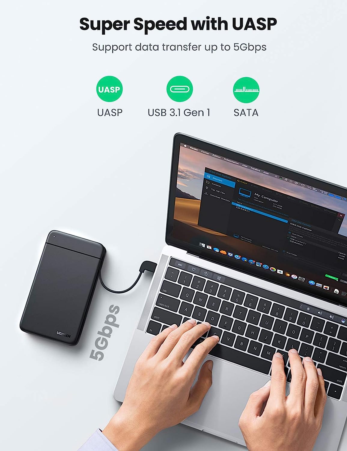 UGREEN Caja de disco duro USB  - External Ssd reseña y precio