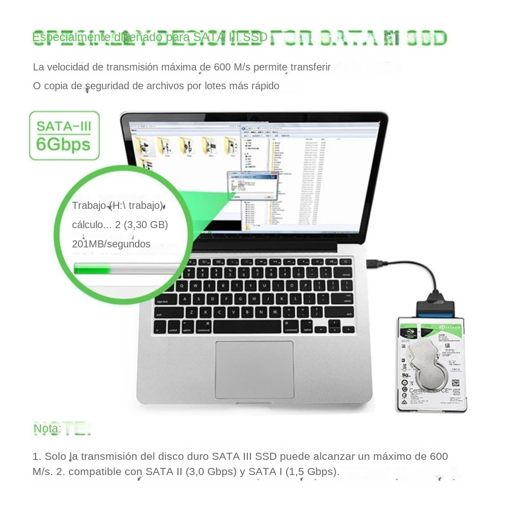 Cable USB 3.0 SATA 3 de 30 cm, - External Ssd reseña y precio