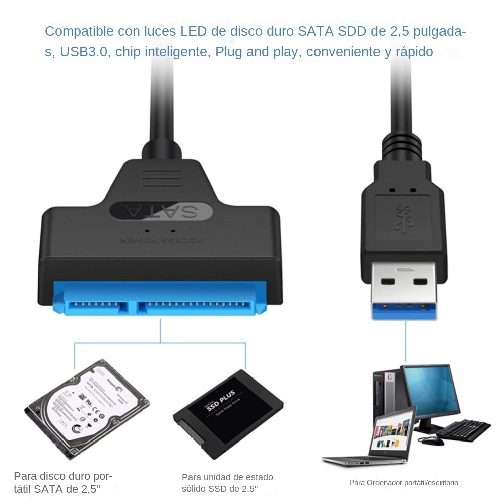 Cable USB 3.0 SATA 3 de 30 cm, - External Ssd reseña y precio