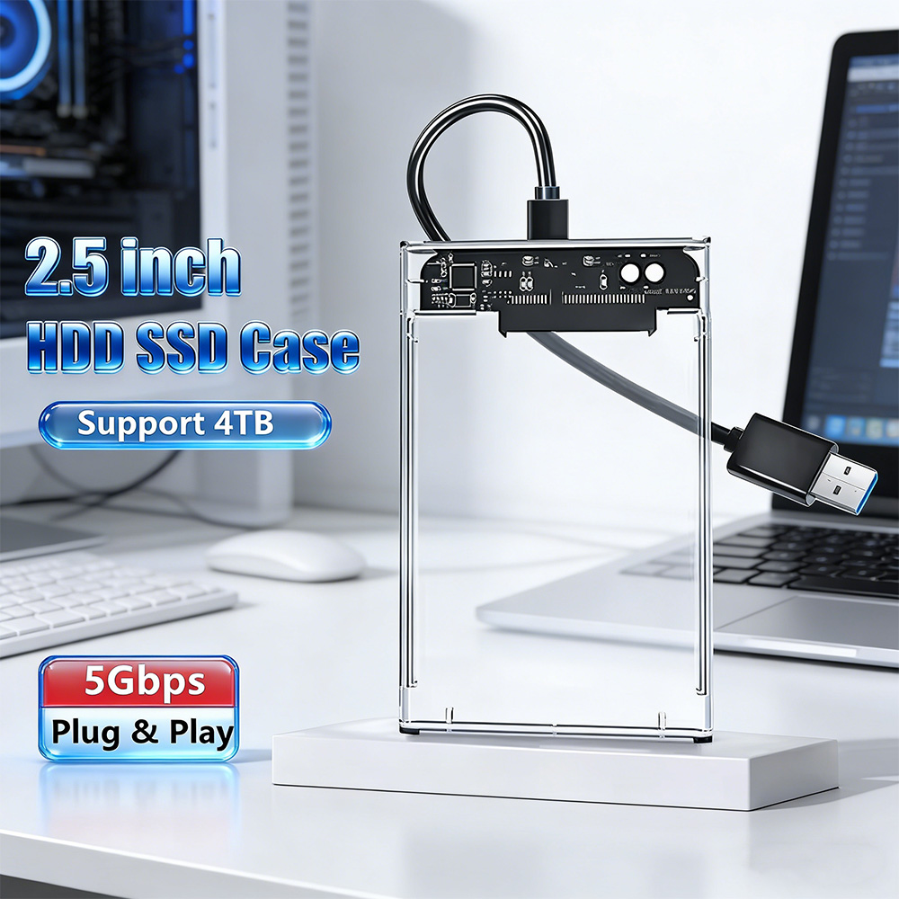 Carcasa transparente de 2.5 pu - External Ssd reseña y precio