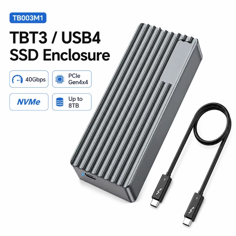Carcasa TBT3/USB4 para SSD M.2 - External Ssd reseña y precio