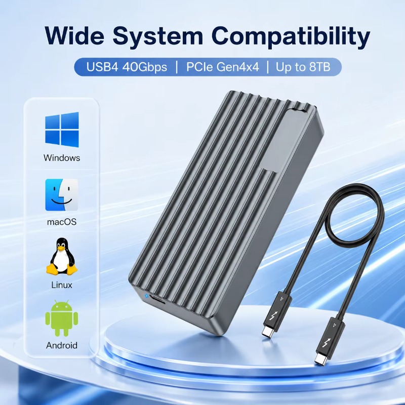 Carcasa TBT3/USB4 para SSD M.2 - External Ssd reseña y precio